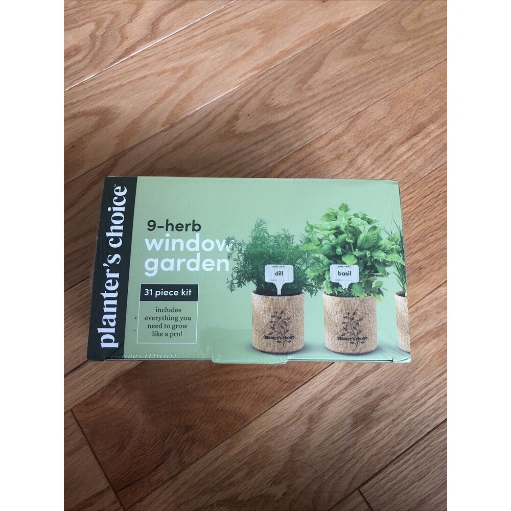 Planters Choice‎ 9 Herb Window Garden Kit Starter pack Non GMO 31 Piece Set